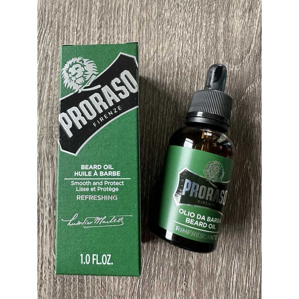 Proraso - REFRESHING Beard Oil Full Size 30ml / 1oz - NEW in BOX